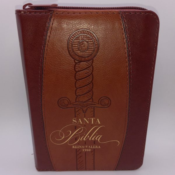 BIBLIA TAMAÑO BOLSILLO ESPADA CAFE